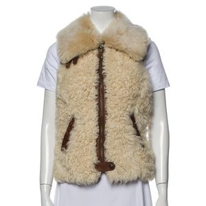 Ralph Lauren Real Shearling Vest. Worn once! XS